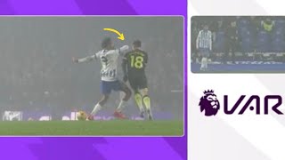 VAR ignores João Pedro red card elbow swing foul play on Yehor Yarmoliuk vs Brentford vs Brighton