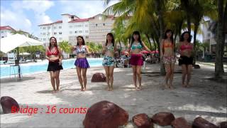 Aloha E Komo Mai line dance (Demo \u0026 Walk Through) by Mayee Lee