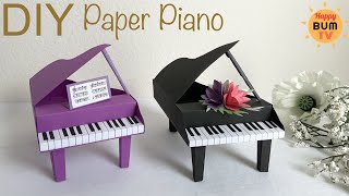 DIY MINIATURE PIANO I HOW TO MAKE PIANO FROM PAPER I DIY PAPER CRAFTS FOR HOME DECOR