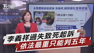 李義祥.阿好過失致死偵結起訴 最重只判5年【TVBS說新聞】20210416