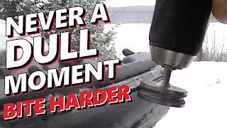 HOW TO SHARPEN SNOWMOBILE CARBIDE RUNNERS ANYWHERE!  BITE HARDER