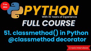 classmethod() in Python | Python Class Method Decorator