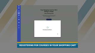 Registering for courses in your Shopping Cart