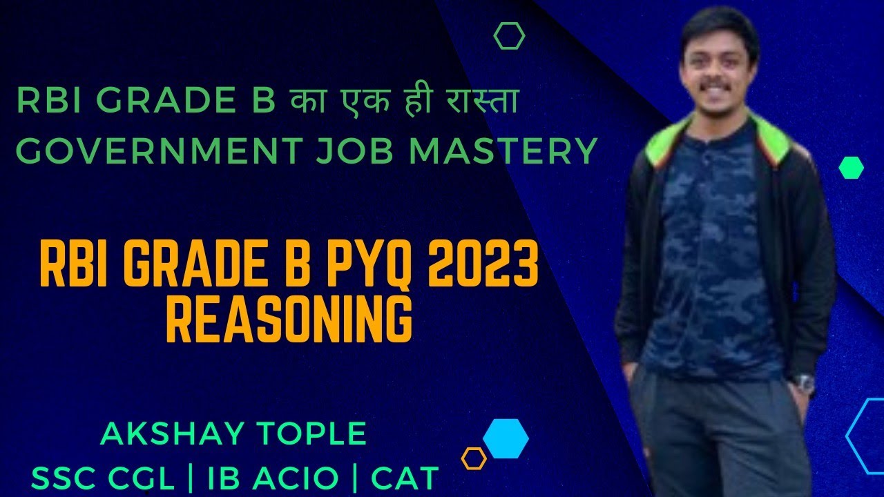 RBI Grade B |Reasoning 2023 - YouTube