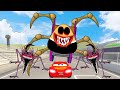 Epic Escape From The Lightning McQueen Catnap Eater & Evil Pou Spider Eater | McQueen VS McQueen