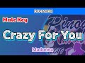 Crazy For You by Madonna (Karaoke : Male Key)