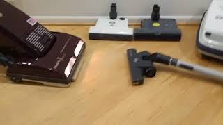 Tacony Simplicity 7850 vs Sebo Airbelt C3.1 Canister Vac (Parquet) - Air flow at the nozzle battle