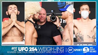 UFC 254 face off and weigh-in highlights: Khabib Nurmagomedov and Justin Gaethje