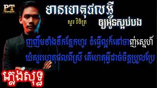 មានហេតុផលអ្វីឲ្យអូនស្អប់បង ភ្លេងសុទ្ធ លំនាំ សួរវ វិចិត្រ Karaoke / Khmer old song plengsot