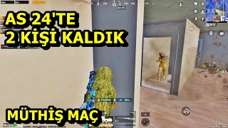 AS 24'TE 2 KİŞİ KALDIK ! MÜTHİŞ MAÇ BATUR GAME PUBG MOBİLE