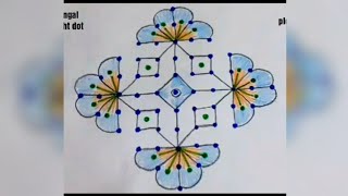 margali madha simple design easy kolam daily kolam Sreeja kolangal