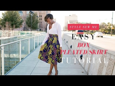 Easy Box Pleated Skirt Tutorial No Math Needed Easy Box Pleated Skirt Tutorial No Math Needed