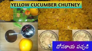 కమ్మగా, పుల్లగా దోసకాయ నుపొడి పచ్చడి, Tasty Yellow Cucumber Chutney 🍊🥰🤤, @vegetarianflavours