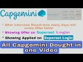 capgemini interview round dought 2021 showing applied on superset showing offer on superset