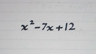 Factorize x^2-7x+12 || Urdu