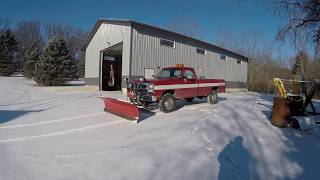 Tommy Retro   Plowing Snow with the 1991 Dodge W350 Pickup Truck