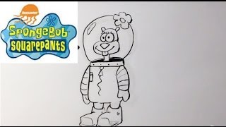 How to Draw Sandy Cheeks from Spongebob Squarepants - Easy Things To Draw