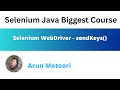 Selenium WebDriver - sendKeys()