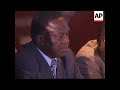 Mugabe replaced as ruling party leader with sacked VP