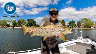 Catching Big Brown Trout Fly Fishing with a Dry and Nymph | Lake Wendouree