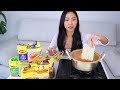 REAL MUKBANG MAGGI DARI MALAYSIA! - Kari, Tomyam, Asam Laksa, Ayam, Cili kg