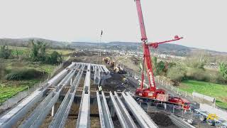 Clay Farm Bridge Banagher Precast Concrete U Beam Installation