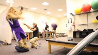 Sacramento Kings Mascot Slamson get's Physical Therapy