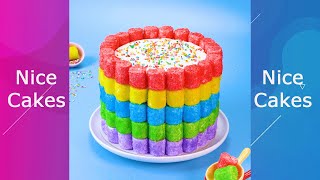 Satisfying Cakes | Perfect Rainbow Cake #Shorts