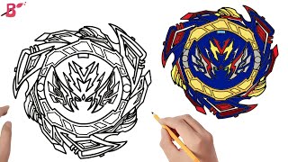 Beyblade Drawing | How to Draw Brave Valkyrie | step by step