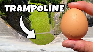 Can A Trampoline Save This Egg? 165m Drop