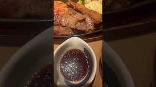 やよい軒　Black Angus beef cut steak set meal [Japanese style sauce] ♥️