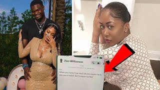 Zion Williamson Messy DMs EXPOSED By Moriah Mills after Announcing GF Ahkeema Pregnancy