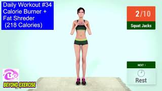 Daily Workout #34 Calorie Burner + Fat Shreder (218 Calories)