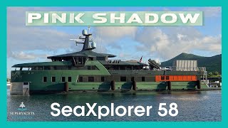 Premiere! 190’/58.00m explorer yacht 2023 PINK SHADOW makes her debut in the Caribbean | 4K