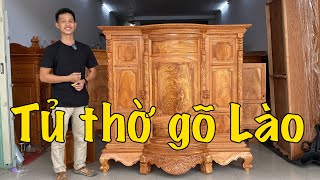 Tủ thờ gõ đỏ - tủ thờ gõ Lào