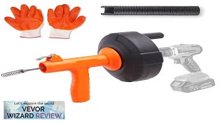 VEVOR Drain Auger 25Ft Plumbing Snake Auto Feed Plumbers Snake with Drill Review