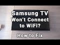 Diagnose + Fix a SAMSUNG TV that Won't Connect to WiFi | 10-Min Fix