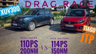 RACE: Mahindra XUV300 vs Tiago JTP | Turbo Petrol SHOWDOWN | Fastest Indian Car?