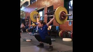 57kg and 60kg Hangsnatch by @tinax angelini 14years old - Olympic Weightlifting Athlete