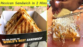 यहां सिर्फ 2 मिनट में बनती है शानदार Mexican Sandwich | #MexicanSandwich  | IBC24 Food