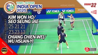 Kim Won Ho / Seo Seung Jae vs Chiang Chien-Wei / Wu Hsuan-Yi | India Open 2025 | R32 MD Highlights