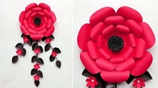 Rose paper craft wall hanging | paper flower wall decor | diy room decor | diy home decoration ideas