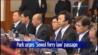 Pres. Park: Discussion on 'special Sewol ferry law' out of track / YTN