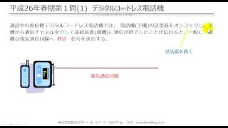 【工担・総合種】平成26年春_技術_1-1(デジタルコードレス電話機）