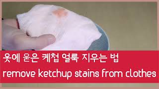 옷에 묻은 케첩 얼룩 지우는 법(remove ketchup stains from clothes)