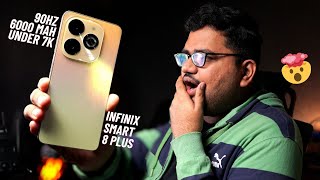 Infinix Smart 8 Plus Unboxing In Telugu | 90Hz, 6000 mAh, Under 7000!?
