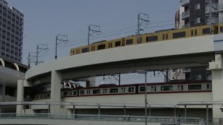 平日日中の京急空港線京急蒲田駅付近（字幕入り）