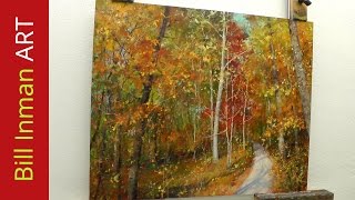 How to Paint Trees with Fall Leaves - 'Early One Morning' Oil Painting by Bill Inman