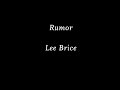 Lee Brice - Rumor
