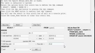 Python SQLite Read App